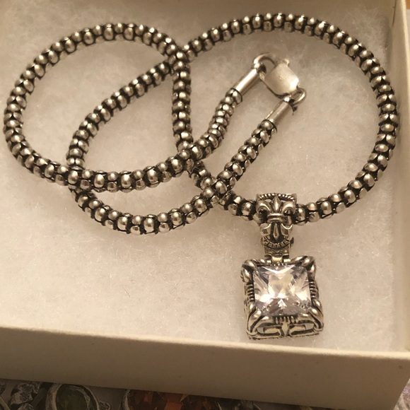 Silpada Sterling Silver Cubic Zirconia Uptown Pendant Necklace - Picture 2 of 16